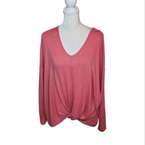 NEW Loft High Low Twist Front Oversized Slouchy Very Soft Top